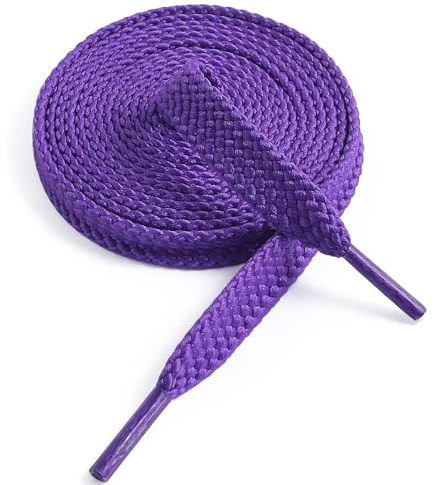 VSUDO 150 cm Flat Purple Shoe Laces for Trainers, Purple Shoelaces, 1 Pair