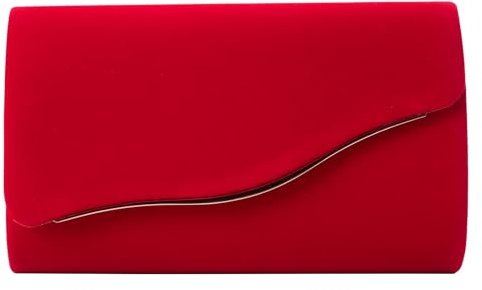 CurvChic Clutch Bag for Women Evening Bag Clutch Formal Party Faux Suede Clutches Wedding Bags Cocktail Prom Clutches