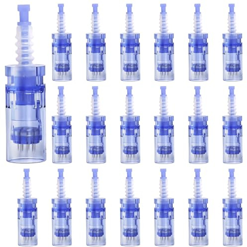 20 stycken mikroneedling nålar ersättning, 12 stift Dermapen microneedling ersättare, Derma Pen ersättningsnålar, dermapen microneedling enhet, ersättningsnålar