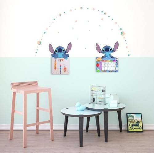 Komar Wandtattoo - Stitch Dream - Größe 50 x 70 cm - Disney, Wandsticker, Kinderzimmer, Aufkleber, Bunt
