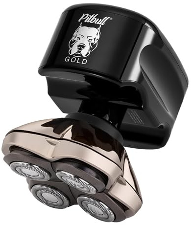 Skull Shaver Pitbull Gold Pro GX5 - Rasoir Tête et Visage - Sans Fil, Utilisation Humide et Sèche, Résistant à l’Eau, Format Voyage - Lame Forte Pro