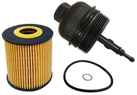 3RG INDUSTRIAL - Kit Tapa Y Filtro Aceite - OEM 11422247392 + 11422247379 - Piezas para Coche Recambios Motor y Otras Partes de Vehículo - Compatible con los Distintos Modelos de Coche.