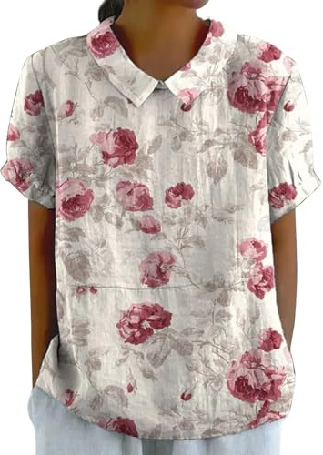 Vente Flash du Jour Et Soldes Maison Tee Shirt Femme Paillette Chemisiers Blouses Bohème Chemise Manche Courte Cadeau Rigolo Noel Chemisier Chic Blanc Voile Transparent Dentelle Robe Elegant Ete