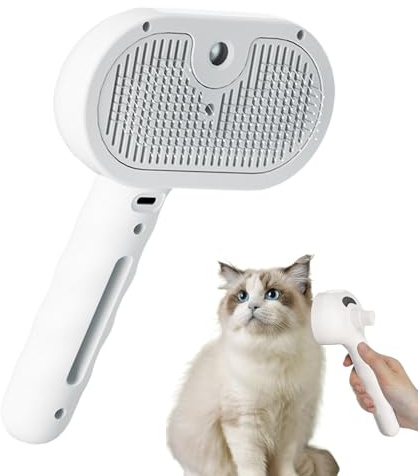 Spritz Defur Pettine per gatti, ricaricabile tramite USB, con serbatoio d'acqua da 35 ml, perfetto per la rimozione dei peli di cani e gatti, accessori per animali domestici, spray depilatorio per