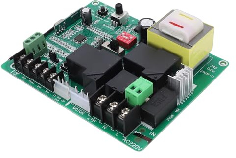 FTVOGUE Scheda di Controllo Dell'apricancello Scorrevole, Scheda di Circuito Rolling Code Ad Alta Sicurezza con 2 Telecomandi per Porta Scorrevole Residenziale della Scuola di Fabbrica (220V)