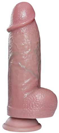 Mjuk silikon kroppsmassageapparat – manuell, sugkoppsbas, 21cm YJ12ER