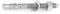 Bullone di ancoraggio in acciaio inox, M10 x 120 mm.