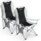 Wyldness Premium Padded Camping Chairs Set of 2 - Luxury Collapsible Outdoor Seats with Side Pockets & Cup Holder, Lightweight, Heavy-duty & Waterproof for Garden, Fishing, Picnic, Travel (Back)