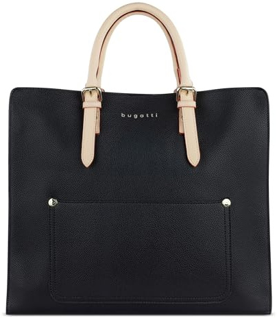 bugatti Ella XL Handtasche für Damen, Frauen Tasche groß, Damenhandtasche, schwarz