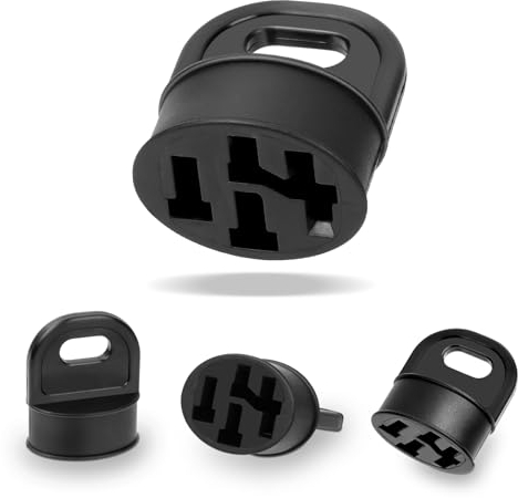 Adiwo Bike Plug Protective Cover, Contact Protection Covers for Bosch E-Bikes, 4 Pack Black E-Bike Battery Accessories, Charging Cable Pin Cover to Protect Against Rain, Dirt and Dirt