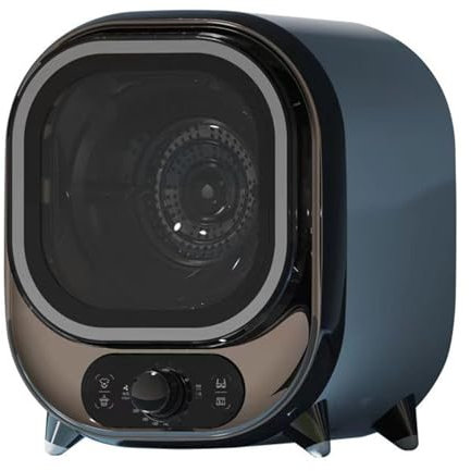 Sèche-linge portable léger, petit sèche-linge, sèche-linge à condensateur compact, sèche-linge ventilé de 5 kg, essoreuse, capacité de charge de 0,8 kg, pour utilisation sur comptoir ou mural,Blue1