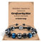 VGWON Geschenke für Männer, 10 mm Naturstein Tigerauge Blaue, Armband Herren, Perlen Armband, Geschenke für Ihn Mann Vater Freund Opa Sohn Enkel Neffe Bruder Ehemann