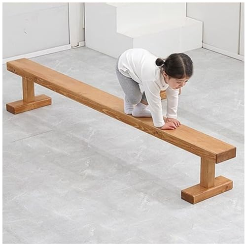 LXLZYXSF Schwebebalken Massivholzbalken Für Gleichgewichtstraining, Gymnastikbalken Mit Abnehmbarem Sockel, Innen Außen Kinder Jugendliche Sport-Übungsgeräte(200x10x30cm/78x3.9x11.8in)