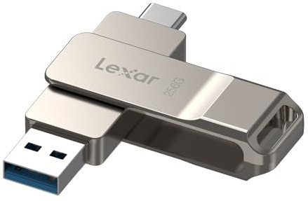 Lexar D40E 128 GB Dual Drive USB 3.2 Gen 1 Type-C Jump Drive, USB-C Flash Drive, Metallgehäuse, schwenkbares Design, Thumb Drive, Kompatibel mit iPhone 16