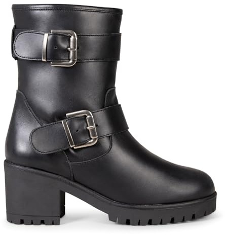 miMaO JANET, Botas moteras de mujer color Negro, EU 38