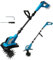 Motobineuse sans fil pour batterie Makita 18 V, motobineuse électrique avec double rouleau 4 lames, design amovible, largeur de travail 17 cm, profondeur de travail 24 cm, pour l'agriculture et