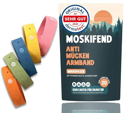 Mückenschutz Armband - Moskito Insektenschutz (Urlaub must haves - camping gadgets,reise gadgets) für Kinder und Erwachsene gegen moskito -S5 (20x Armband)