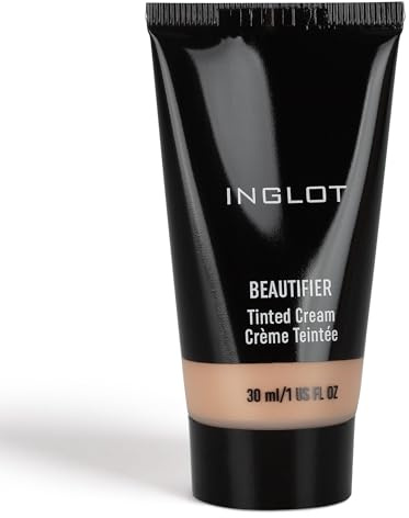 Inglot Beautifier, Tönungscreme, Glatter Teint mit Zarter Farbe, mit HD-Pigmenten, Auch für Empfindliche Haut, Aufgehelltes und Revitalisiertes Gesicht, Perfektes Make-up, 30 ml : 105