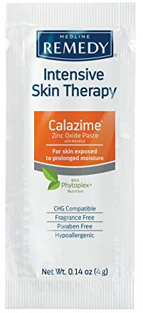 Medline Remedy Specialized Zinc Oxide Paste with Menthol, Soothing Skin Protection, 4 g Packet, Pack of 144