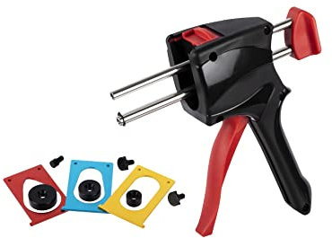 Klebepistole für 2 Komponenten 50ml Kleber-Kartuschen 2 Schieber für Mischverhältnisse 1:1 und 1:10 QUALITÄT MADE IN GERMANY (2K Handpistole)