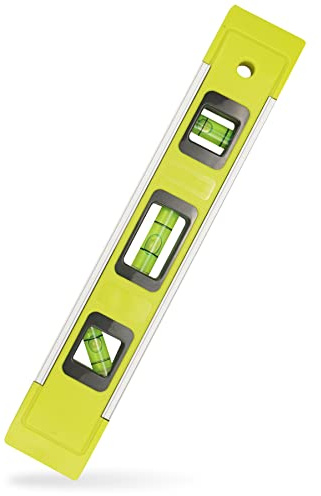 DIFFLIFE Nivel y herramienta de aluminio magnético reforzado Torpedo nivel, 9 pulgadas, verde (1PCS)