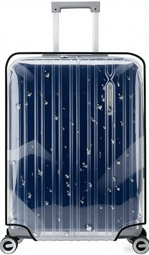 SHILIPAIJC 1 housse de protection en PVC transparent - Étanche - Protège les valises des rayures - Convient pour les valises à roulettes, transparent, 22 pouces