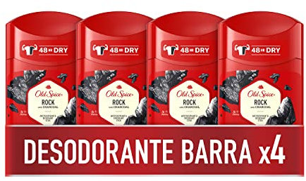 Old Spice Rock Antitranspirante Y Desodorante En Barra Para Hombres 4x50 ml