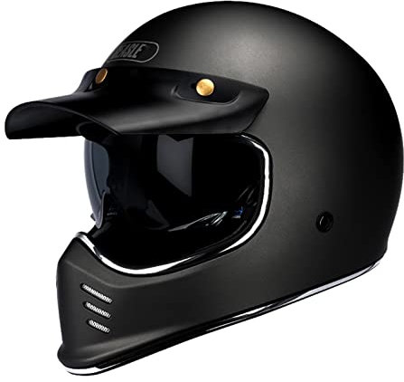 Full face Motorrad Helm Vintage Integralhelm Motorrad Scooter Retro Classic Crash Racing Touring ECE-geprüfter Helm,Atmungsaktiv und Warm für Erwachsene Männer Women D,XL