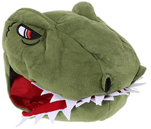 1pc Dinosaur Hat Headgear Roleplay Costume Stuffed Animals Green Outfit Prank Birthday Animal Scarf Cap Animal Hood Hat Photo Prop Festival Hat Party Headgear Green Plush