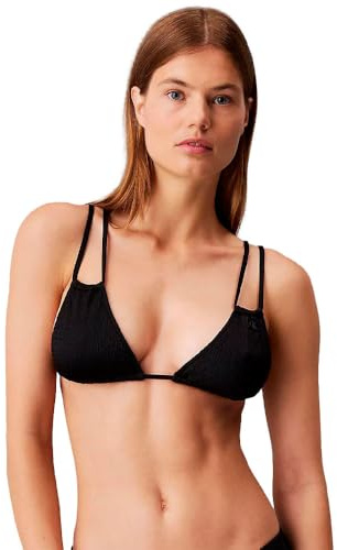 Calvin Klein Damen Bikini Oberteil Triangel Herausnehmbare Polsterung, Schwarz (Pvh Black), M