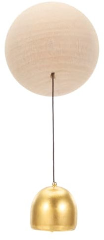 PATIKIL Cloche des Commerçants, Carillon de Porte en Bois à Suspendre, Sonnette de Porte Magnétique, Clochettes, Sonnette en Métal avec Autocollant pour Ouverture de Porte, Ballon