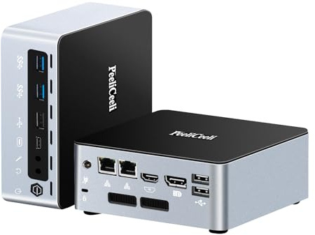 PeeliCeeli Mini PC, 12th Gen Alder Lake-N100 Processor Mini Computer, Dual 2.5 G RJ45 LAN, Win 11 Pro Micro Desktop PC, DP/HD/USB-C Triple 4K Display, Barebone NO RAM NO Storage