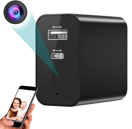 TOQI 4K trådlösa kameror Mini små säkerhetsvägguttag WiFi-kamera inomhuskamera för hemsäkerhet【Uppgraderad】 (CAM) Stöder inte 5G