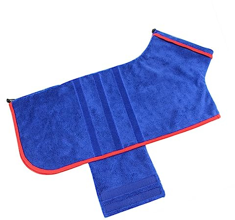 PERSELOSO 1 Pieza Bañador Absorbente para Mascotas Toalla de Baño para Gatos y Perros Azul Rápido Secado y para Secar Mascota Después del Baño o Natación