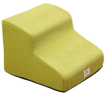 Baoblaze Scala per cani a 2 gradini, rampa per animali domestici, fodera rimovibile e lavabile, scale per animali domestici per divano, auto, casa, Giallo