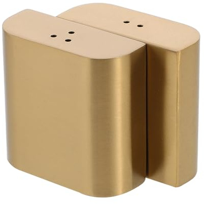 TOYANDONA Lot de 2 Bouteilles d'Assaisonnement en Acier Inoxydable 304 Saupoudreuses à Épices avec Couvercle Salière et Poivrière Dorées pour Restaurants Cuisine Professionnelle