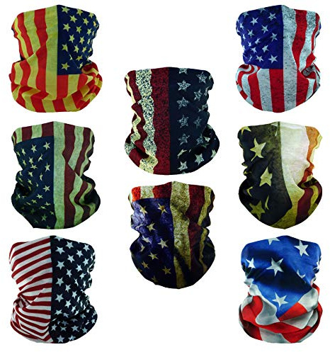 SMEHCF 8 bandeau multifonctionnel Bandana cagoule demi-couverture masque écharpe de cou pour moto vélo randonnée pêche