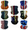 SMEHCF 8 Multifunktionstuch Gesichtsmaske Motorradmaske Sportmaske Sturmmaske Maske Halsmanschette Schal Bandana für Damen Herren US USA Amerikanische Star Flagge