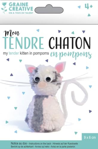 Kit Pompon - Chaton - 9 x 6 cm