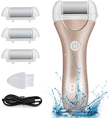 Lima per Piedi Elettrica, Hippodance Pedicure Elettrico Professionale Piedi Attrezzi per Pedicure, Ricaricabile Lima per Piedi Elettrica Cura dei Piedi Levigatore Duroni Compresi Rulli di Ricambio