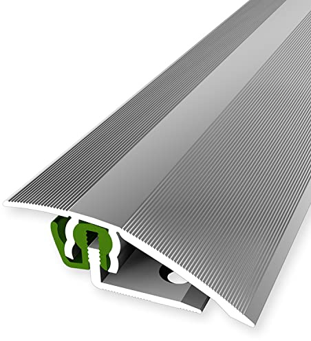 PROVISTON | Profilo di transizione | Profilo parquet | Larghezza: 51 mm | Compensazione in altezza: 3-23 mm | Lunghezza: 900 mm | Profilo in alluminio | Argento | 1 pezzo