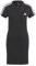 adidas Damen Essentials 3-Stripes Single Jersey Fitted Tee Dress, Black/White, S