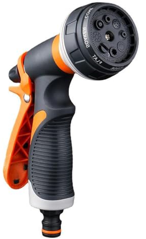 UQMIQURA Gartenbrause, 8 Einstellbare Garten Handbrause Spritzpistole, Einstellbarer Wasserdurchfluss Bewässerungsbrause für Bewässerung Rasen, Haustier Baden, Autowaschen, Bürgersteig Reinigung