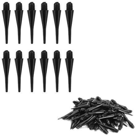 GOIEHIR 100 Pièces Embout Flechette Plastique, Embout de Remplacement Pointe Fléchette, Accessoires de Fléchettes, pour Fléchettes, Souples, Cible électronique