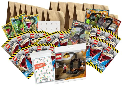 Bundle mit LEGO Jurassic World Serie 2 - Der Adventskalender 2022-24 tolle Überraschungen DELUXE + Exklusive Collect-it Hüllen