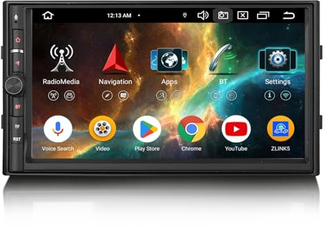 Erisin 8 Núcleos 4GB+64GB Android 14.0 Radio Coche 2 Din Universal Autorradio Estéreo para Nissan GPS Navegador CarPlay Android Auto Wifi 4G USB Bluetooth 5.0 AM/FM Dab+ Control del volante DSP FM RDS