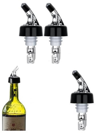 Automatic Measured Bottle Pourer - Quick Shot Spirit Measure Pourer Drinks Wine Cocktail Dispenser Home Bar Tools - 1oz/30ml (3 Pack) ﻿