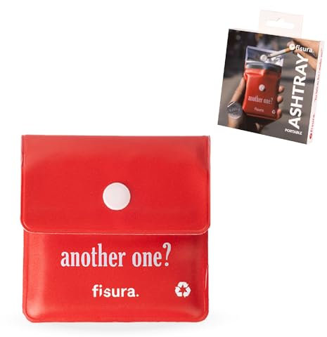 Fisura – Posacenere tascabile portatile “You light my fire”. Perfetto per auto, escursioni o viaggi. Bustina portacenere compatta, riutilizzabile e creativa. 8 x 8 cm