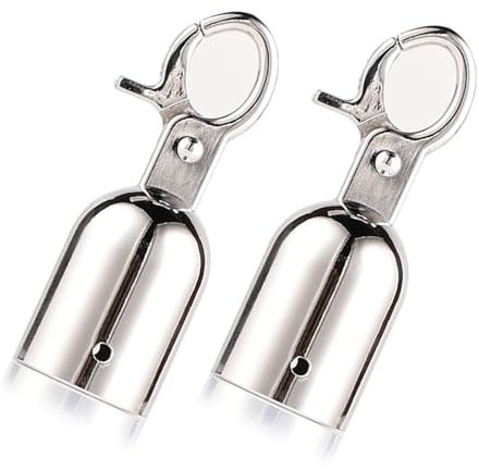 Lot de 2 butées de cordon robustes en acier inoxydable pour assurer la stabilité de la corde de terrasse extérieure et de clôture