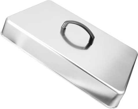 FUNOMOCYA Tapa De Sartén De Acero Inoxidable Para Cocinar Al Vapor Tapa De Plancha Rectangular Accesorios De Cocina Para Parrilla y Barbacoa